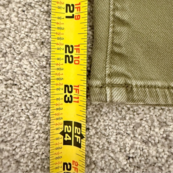 Chico’s Women’s‎ High Rise Straight Cropped Denim Stretchy Army Green Size 8 - Picture 7 of 10